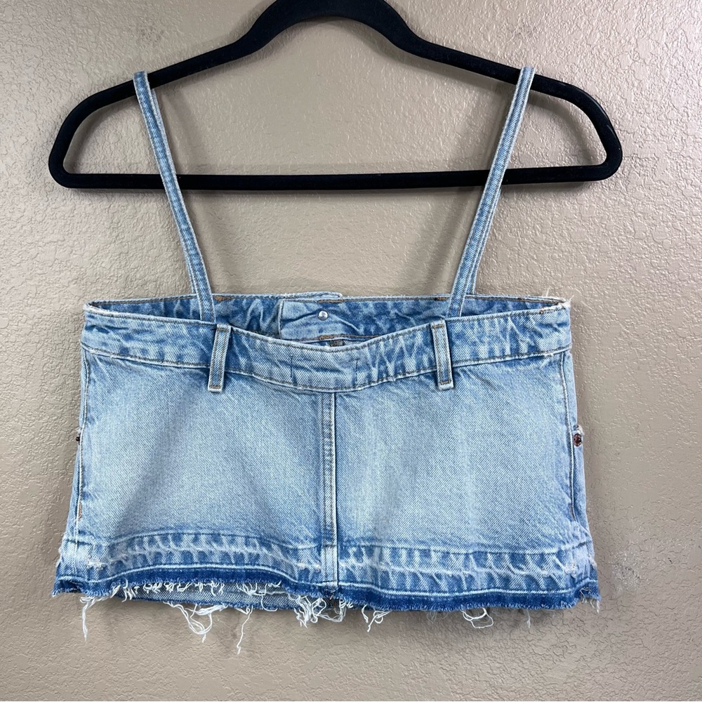 Zara cropped denim tank top. - Picture 4 of 7